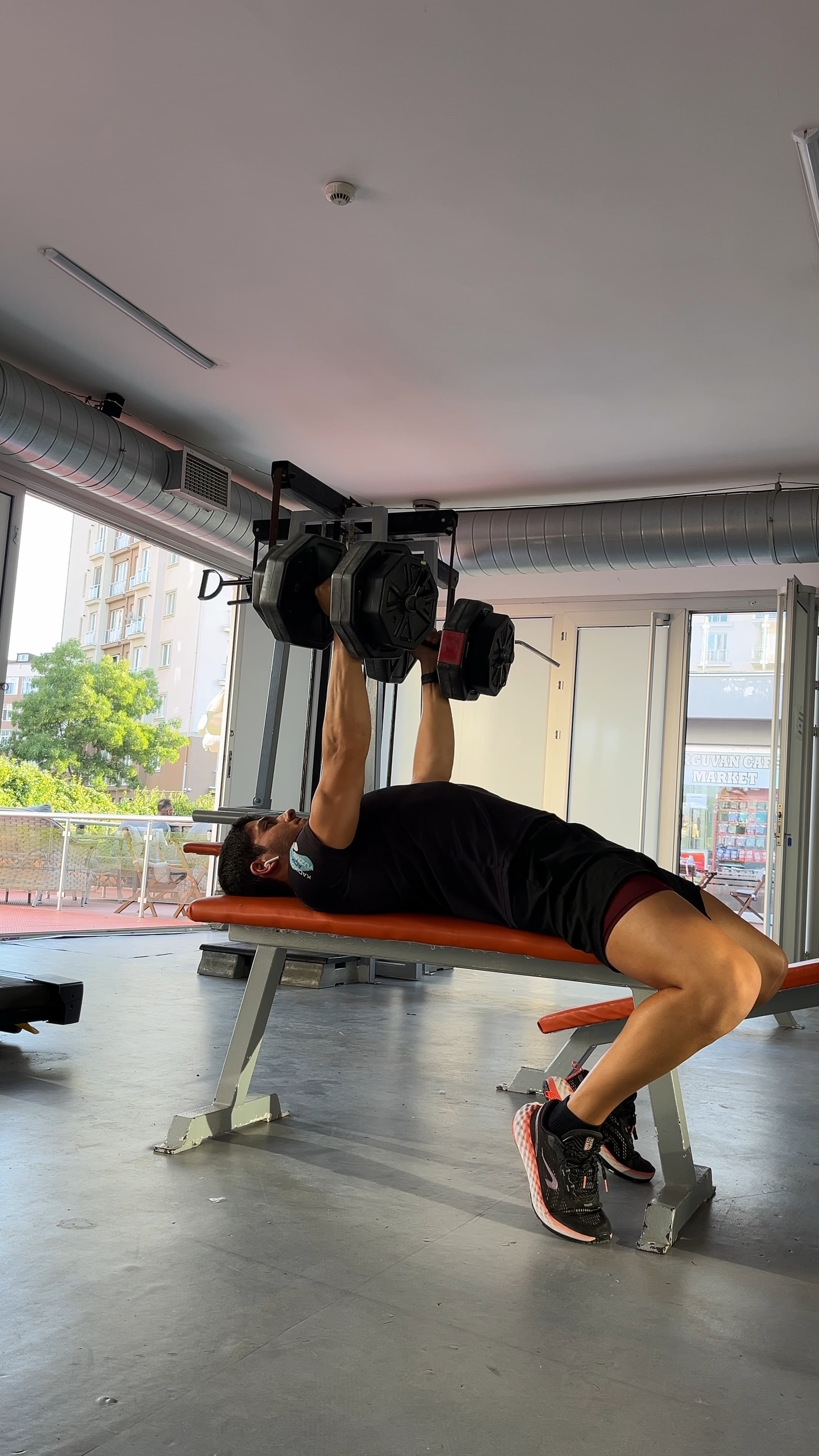 Me lifting weights at the gym