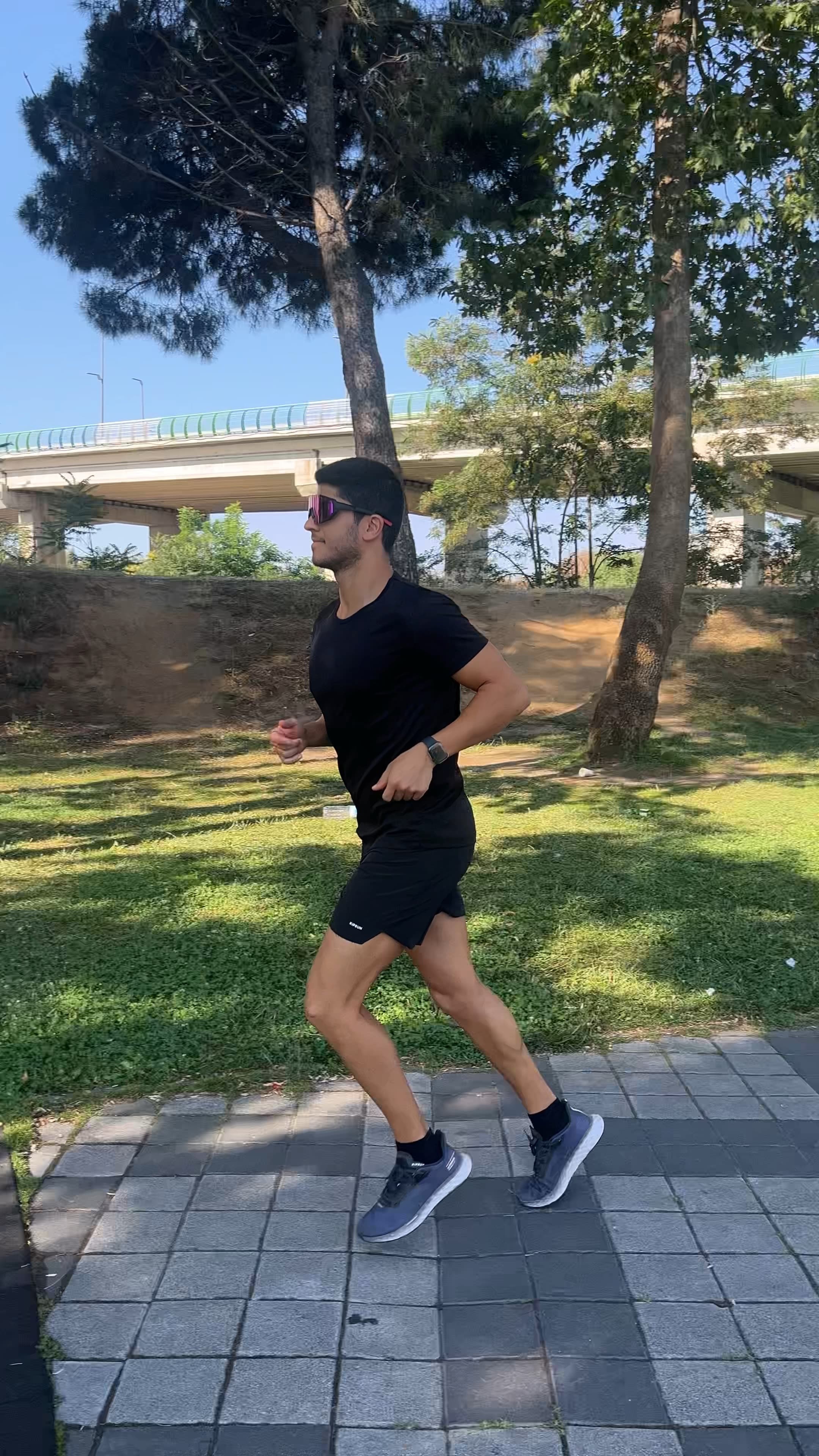 Me running at a park
